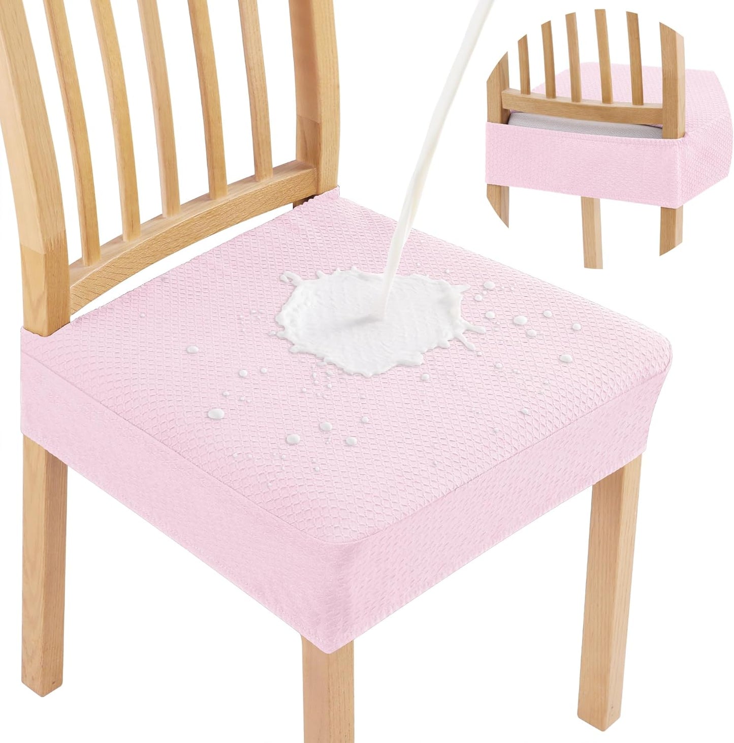 Smiry Waterproof Seat Covers for Dining Room Chairs Set of 6