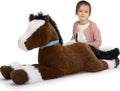 Large Horse Stuffed Animal for Boy and Girl - 33 in Ridable Pony Plush
