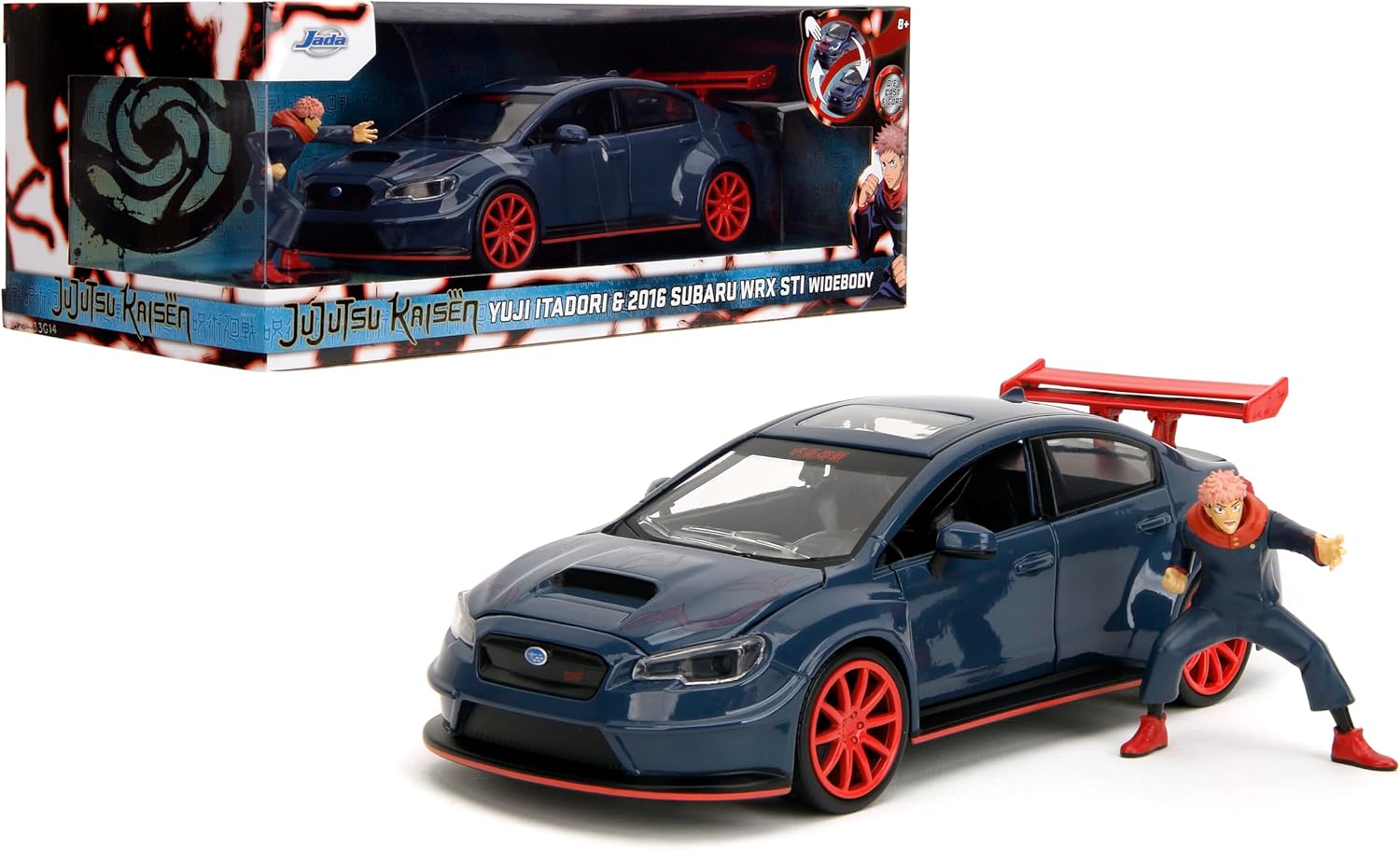 Jada Subaru WRX STI w/ Yuji Itadori Die-Cast - 1:24 Scale Jujutsu Kaisen