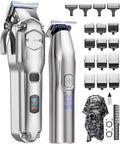 Cordless Hair Clippers and Trimmers Set - Professional Home Barber Kit