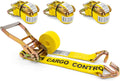 2 in x 12 ft Ratchet Straps 4-Pack - 10,000 lb Break Strength