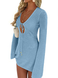 Beach Cover Ups for Women Crochet Mesh Knit Dress - Lightweight