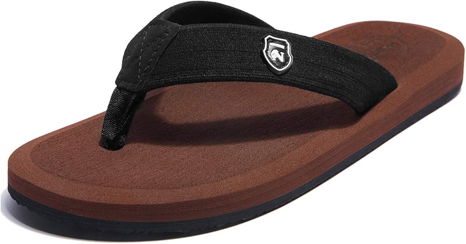 NewDenBer Mens Flip Flops Comfortable Thong Sandals for Summer