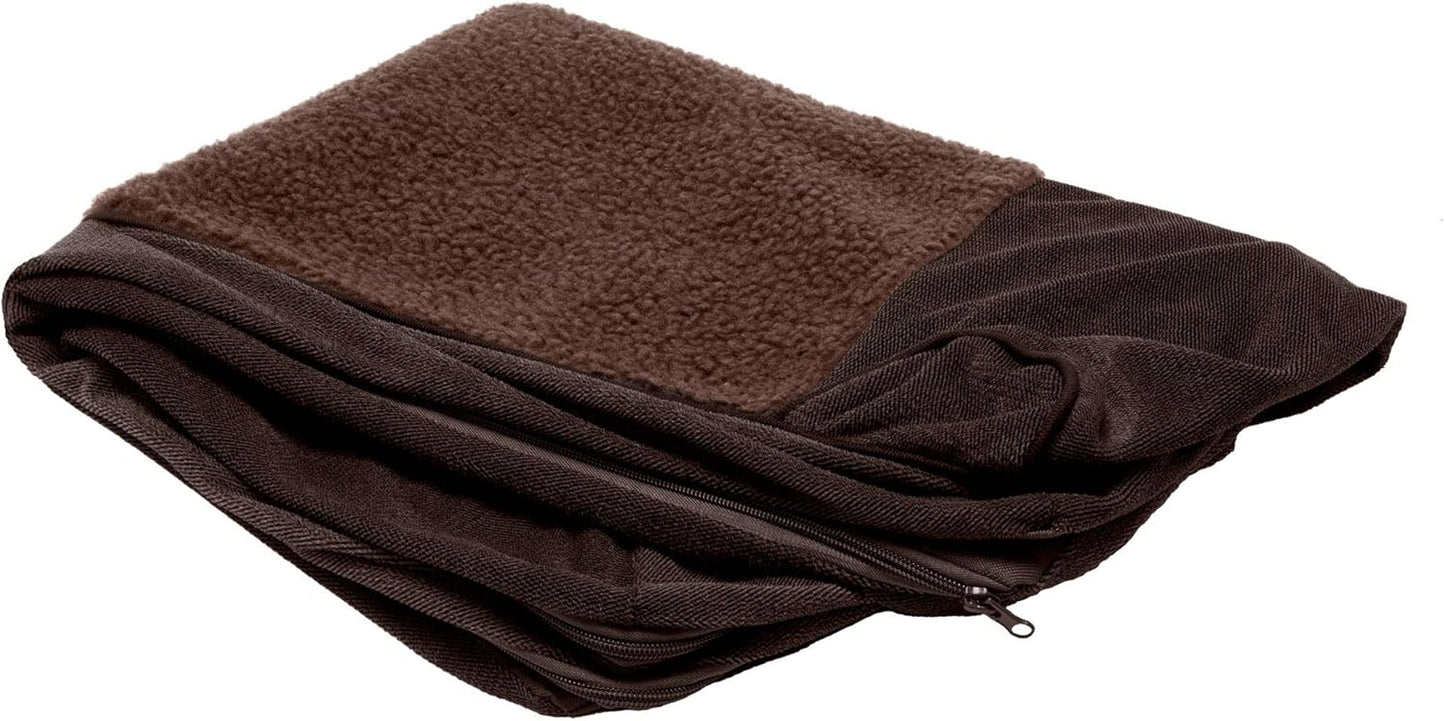 Furhaven Replacement Dog Bed Cover for Jumbo Dogs - Coffee