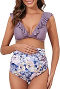 Summer Mae Maternity High Waist Swimsuit for Expecting Moms