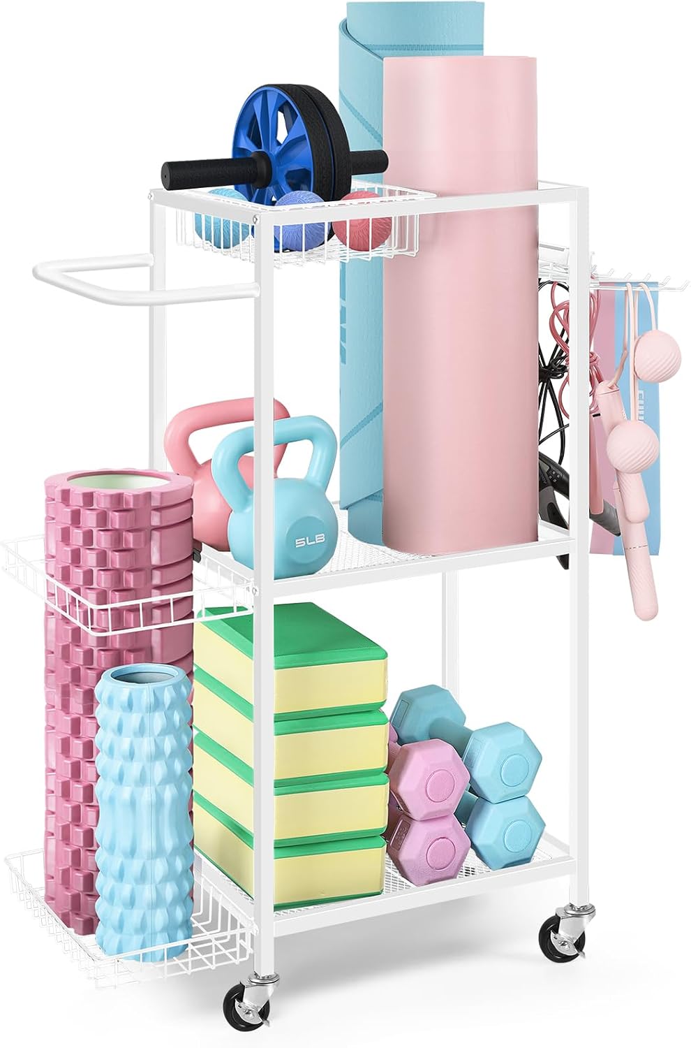 LIANTRAL Home Gym Storage: Dumbbells, Yoga Mat, Balls
