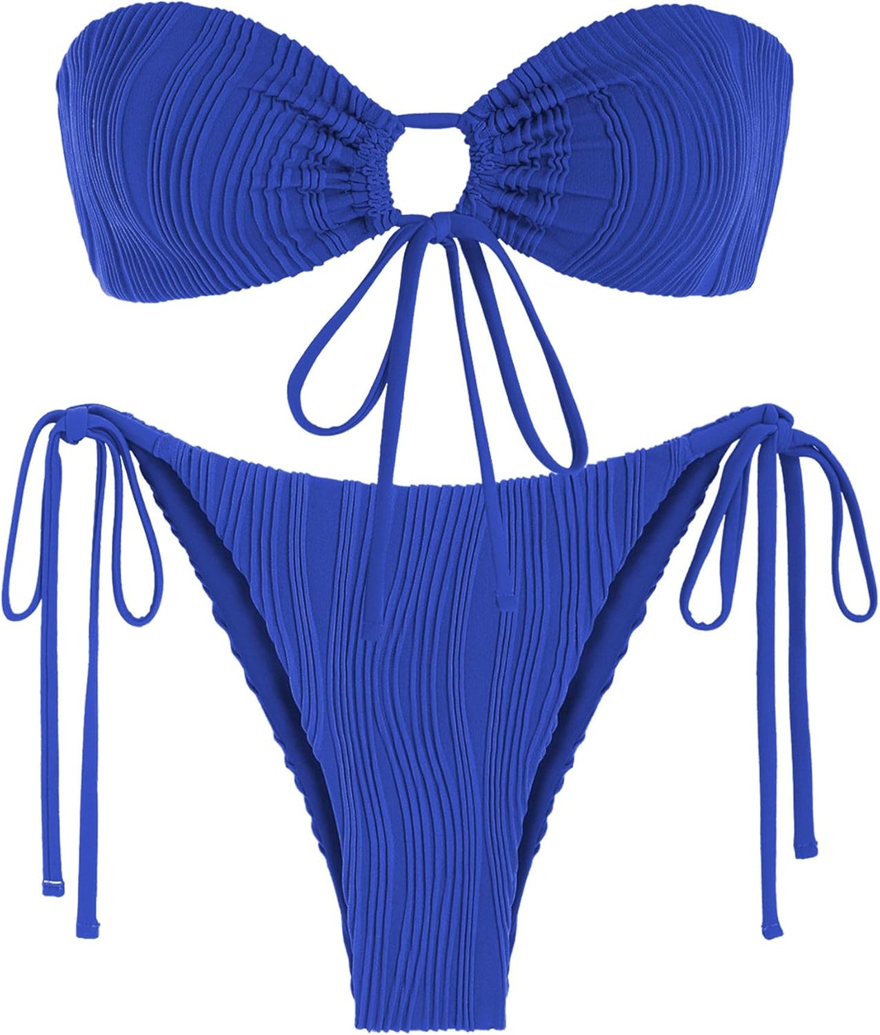 ZAFUL Women's Bandeau Bikini Set for Stylish Summer Fun