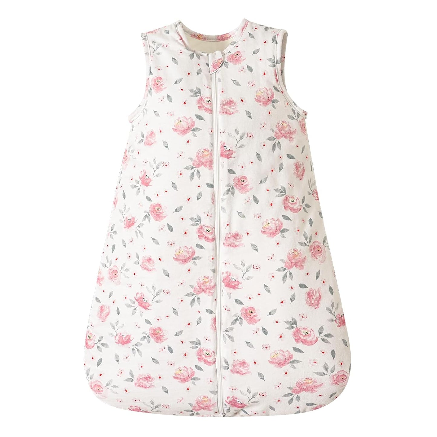 PHF 100% Cotton Winter Sleep Sack, 2.5 TOG, 2-Way Zipper, Pink Floral