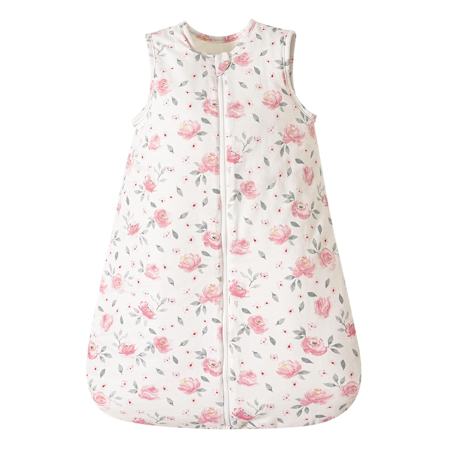 PHF 100% Cotton Winter Sleep Sack, 2.5 TOG, 2-Way Zipper, Pink Floral