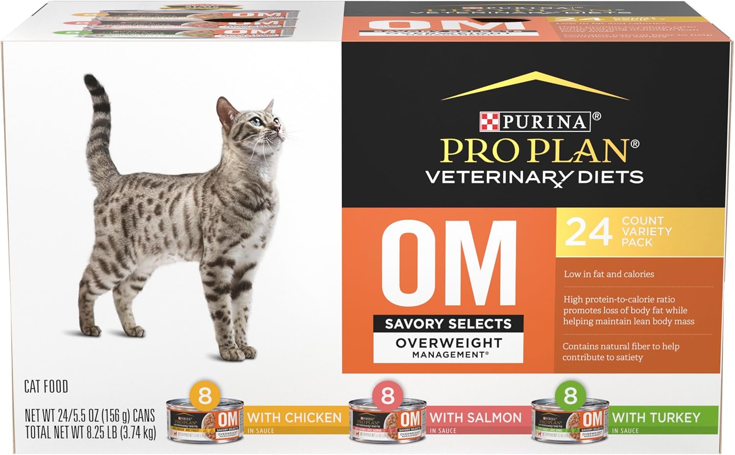 Pro Plan Veterinary Diets OM Savory Selects Wet Cat Food Pack