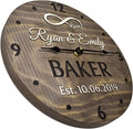 11 Inch Custom Made Wooden Anniversary Clock - Personalized Gift
