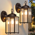 Outdoor Wall Lantern Dark Chocolate 2 Pack - Waterproof Porch Lights