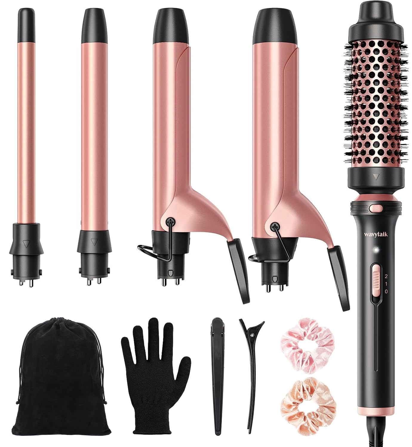 Wavytalk 5 in 1 Curling Iron Set for Gorgeous Curls Anywhere