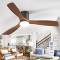 addlon 52 in Ceiling Fan with Light and Remote - Low Profile Flush