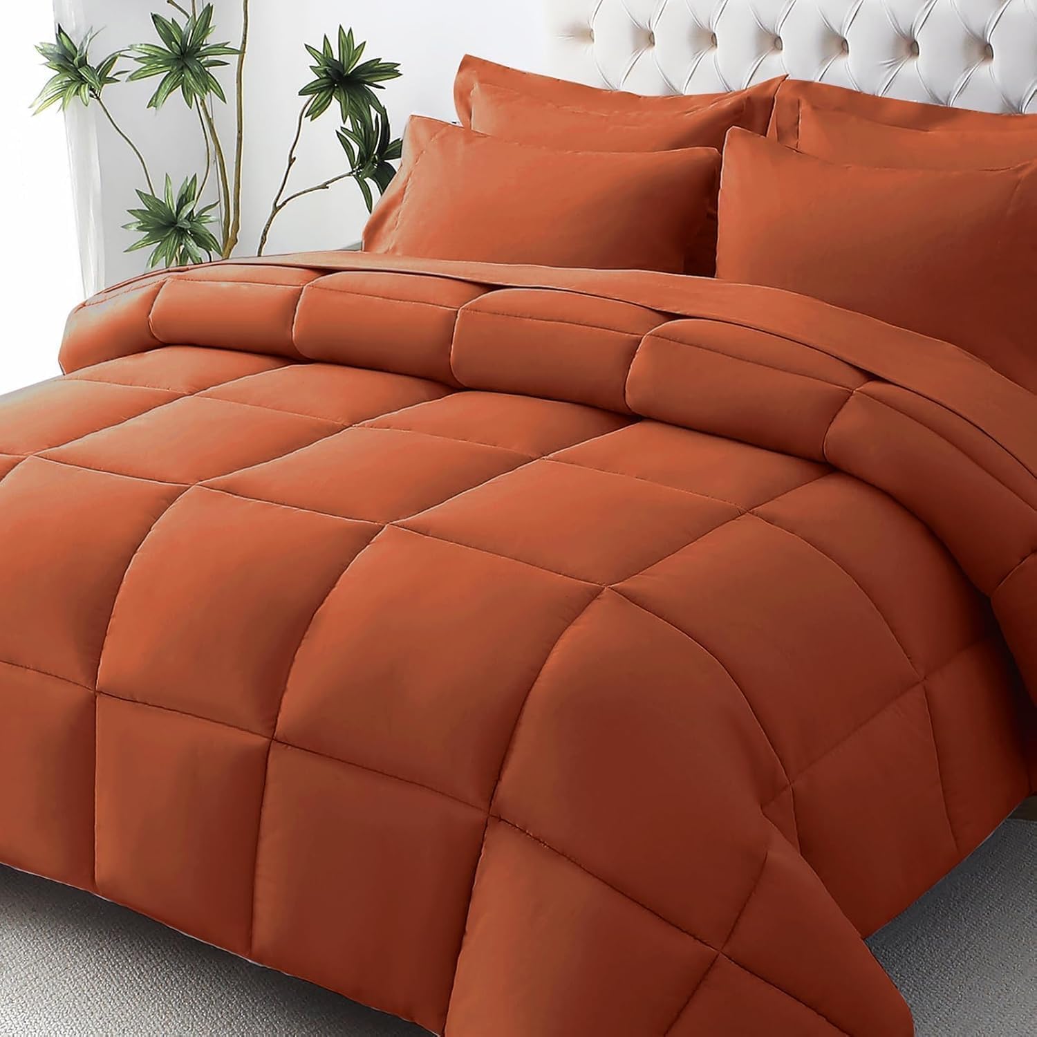 JOLLYVOGUE Queen Comforter Set for Cozy All-Season Sleep