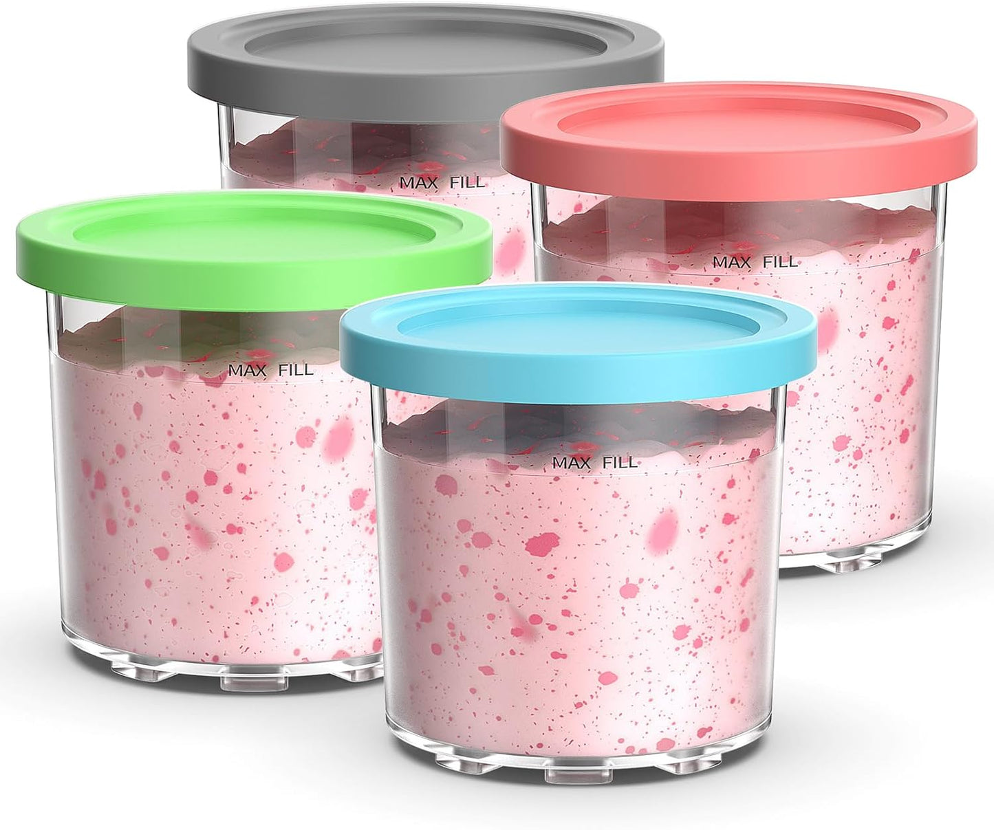 Ninja Creami Deluxe 16oz Jars - 4 Pack