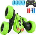 Deeak Remote Control Stunt Car Green - 4WD Double-Sided RC