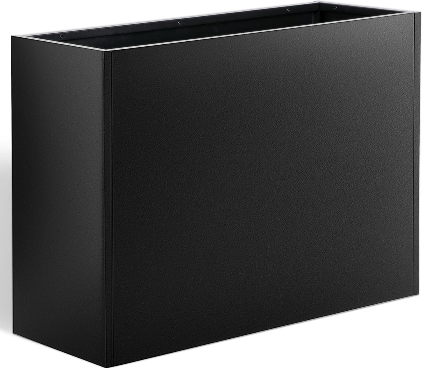 Heavy Duty Tall Black Metal Planter Box for Garden and Patio