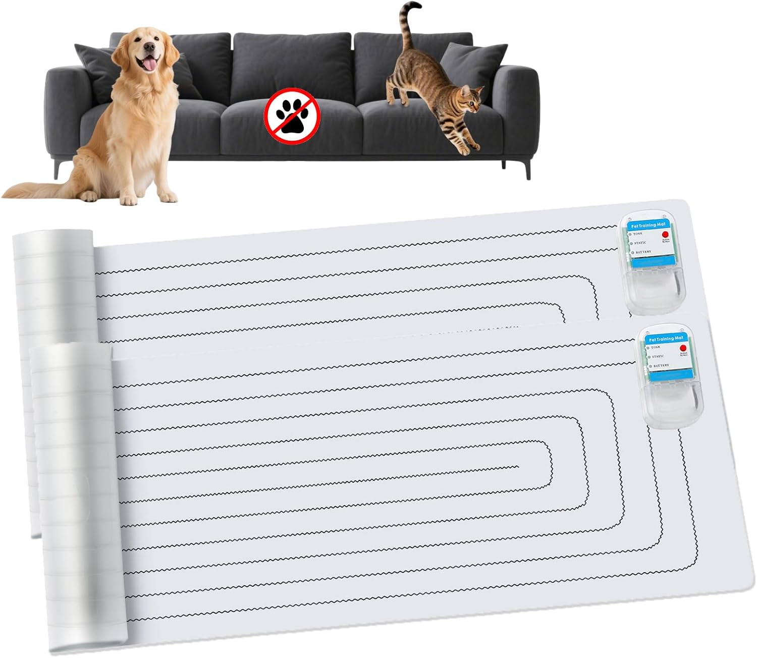 PAPARELA Scat Shock Mat for Dogs and Cats Indoor Training