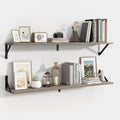 Axeman Floating Shelves for Wall 40 in - 8 in Deep Rustic Grey Set