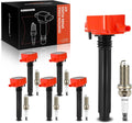 Ignition Coil Pack and Iridium Spark Plugs Compatible with Chrysler