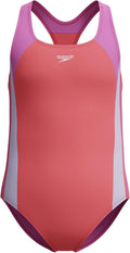 Speedo Girl's One Piece Swimsuit with Thick Straps for Comfort