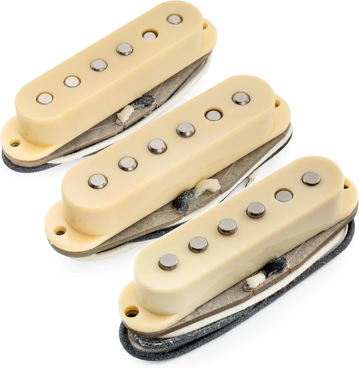 Musiclily Pro ST-60S Staggered Alnico 5 Pickups Set for Strat