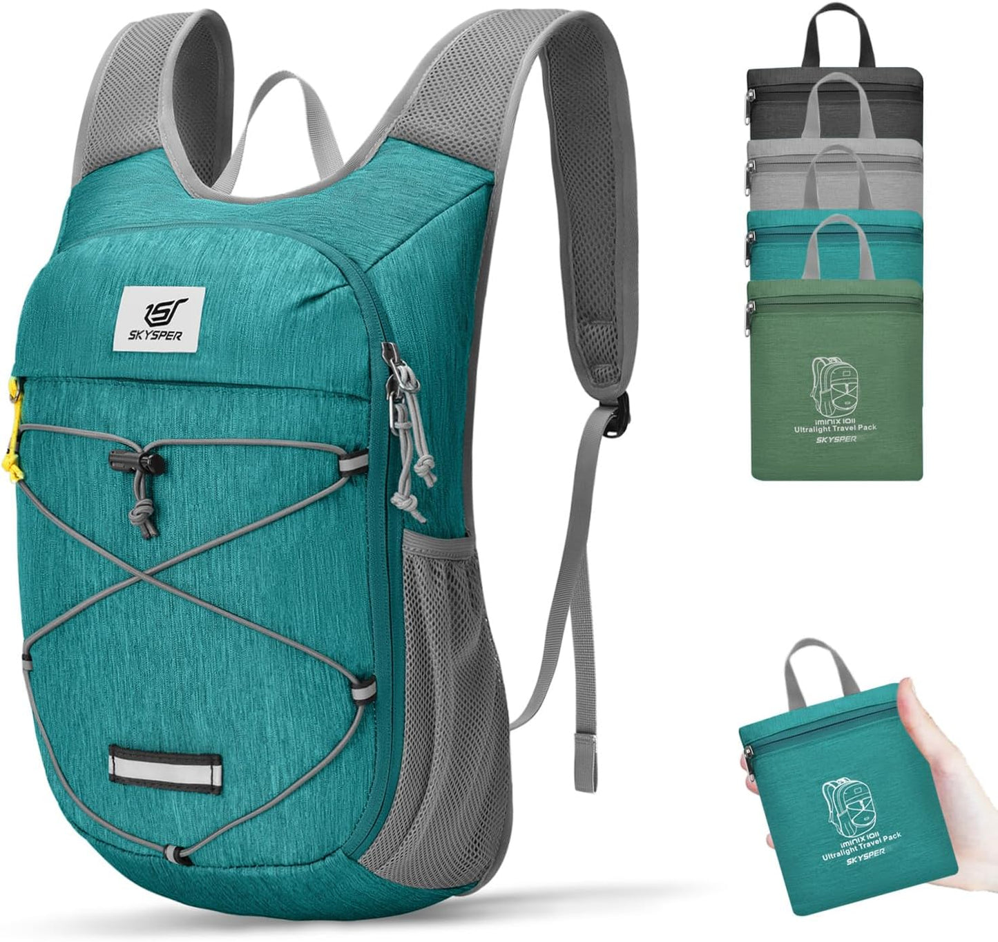 SKYSPER Foldable Hiking Backpack - Lightweight 10L Daypack