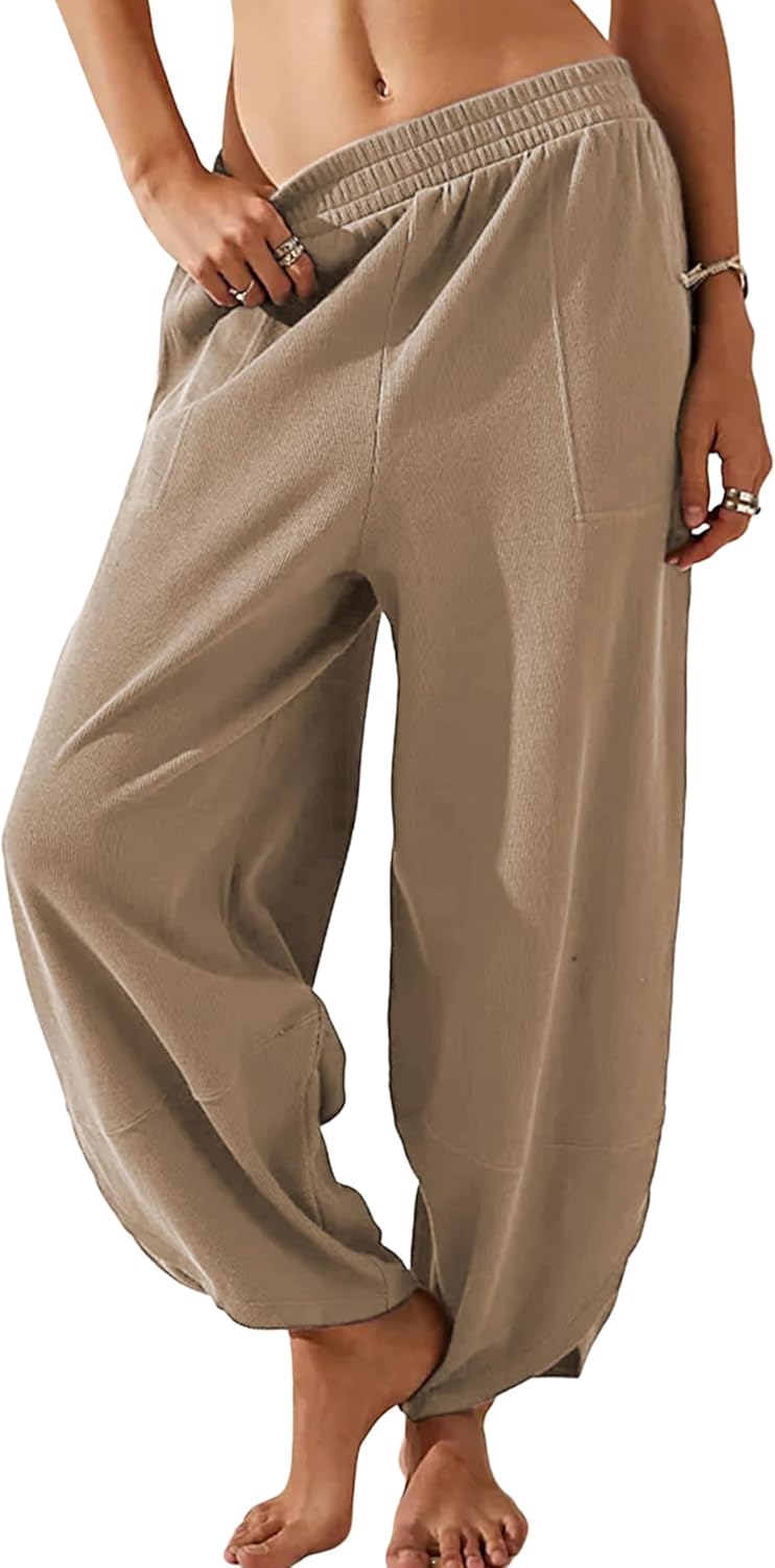 Springrain Womens Baggy Wide Leg Pants for Effortless Style