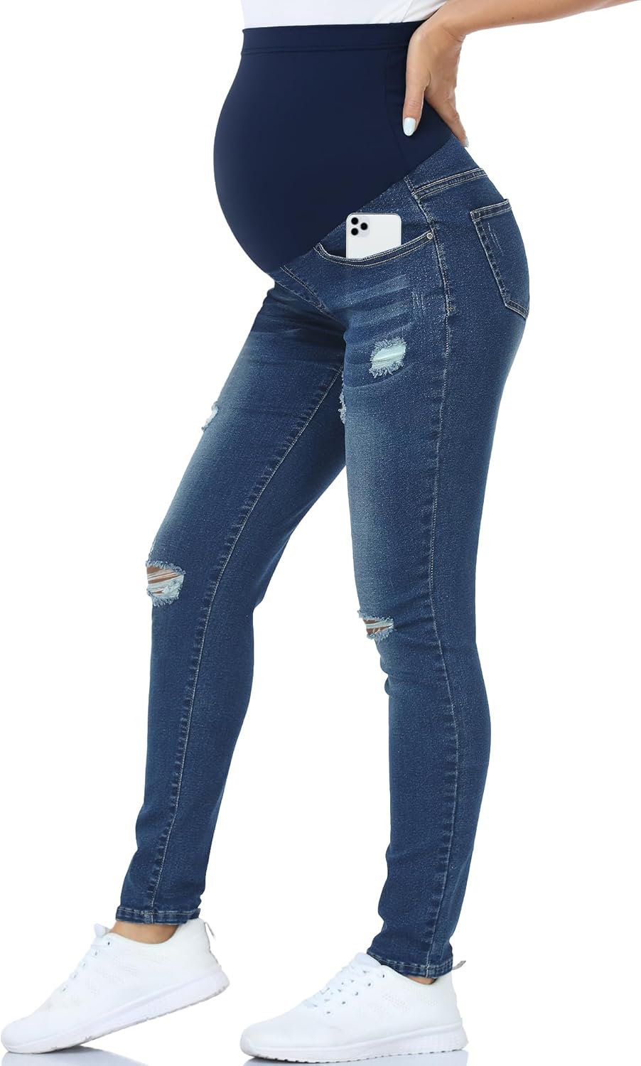 POSHGLAM Women's Maternity Jeans for Comfort and Style