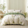 Duvet Cover Set Queen Size 500 Thread Count Cotton - Floral Softness