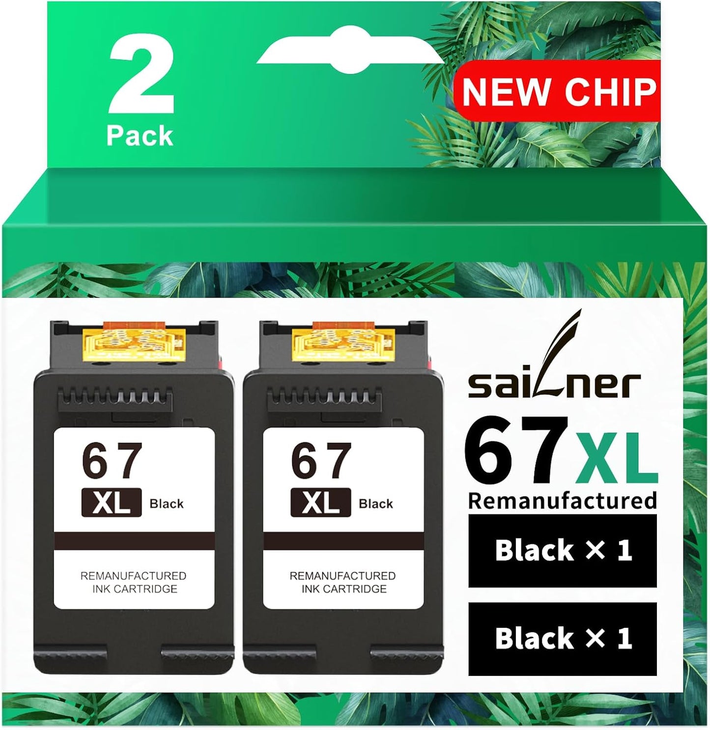High-Yield HP 67XL Black Ink Cartridge Replacement for Printers