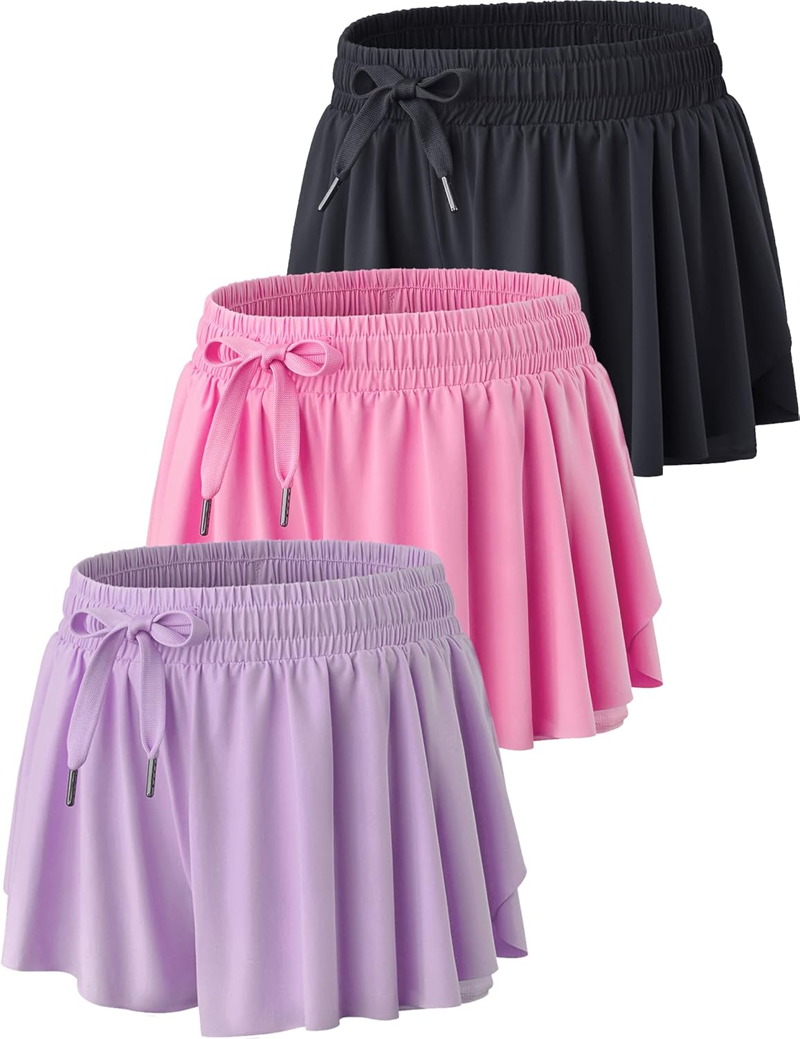3 Pack Womens Flowy Running Shorts for Trendy Athletic Wear