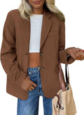 PRETTYGARDEN Blazers for Women: Chic Oversized Faux Suede Jacket
