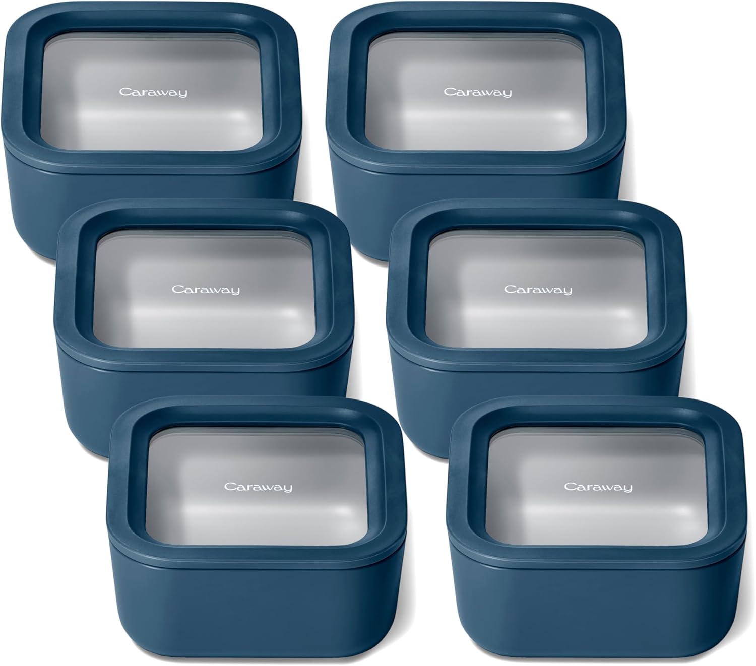 Caraway 6pc Glass Food Storage Set - Non Toxic & Microwave Safe