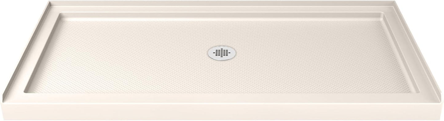DreamLine SlimLine 36 in. D x 54 in. W Shower Base in Biscuit
