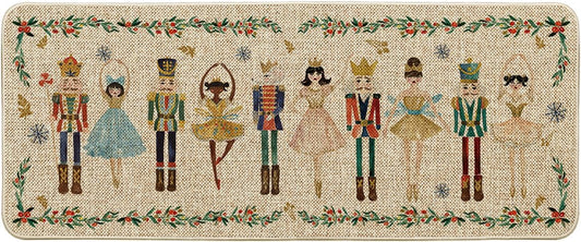 Watercolor Nutcrackers Welcome Doormat for Christmas Decor