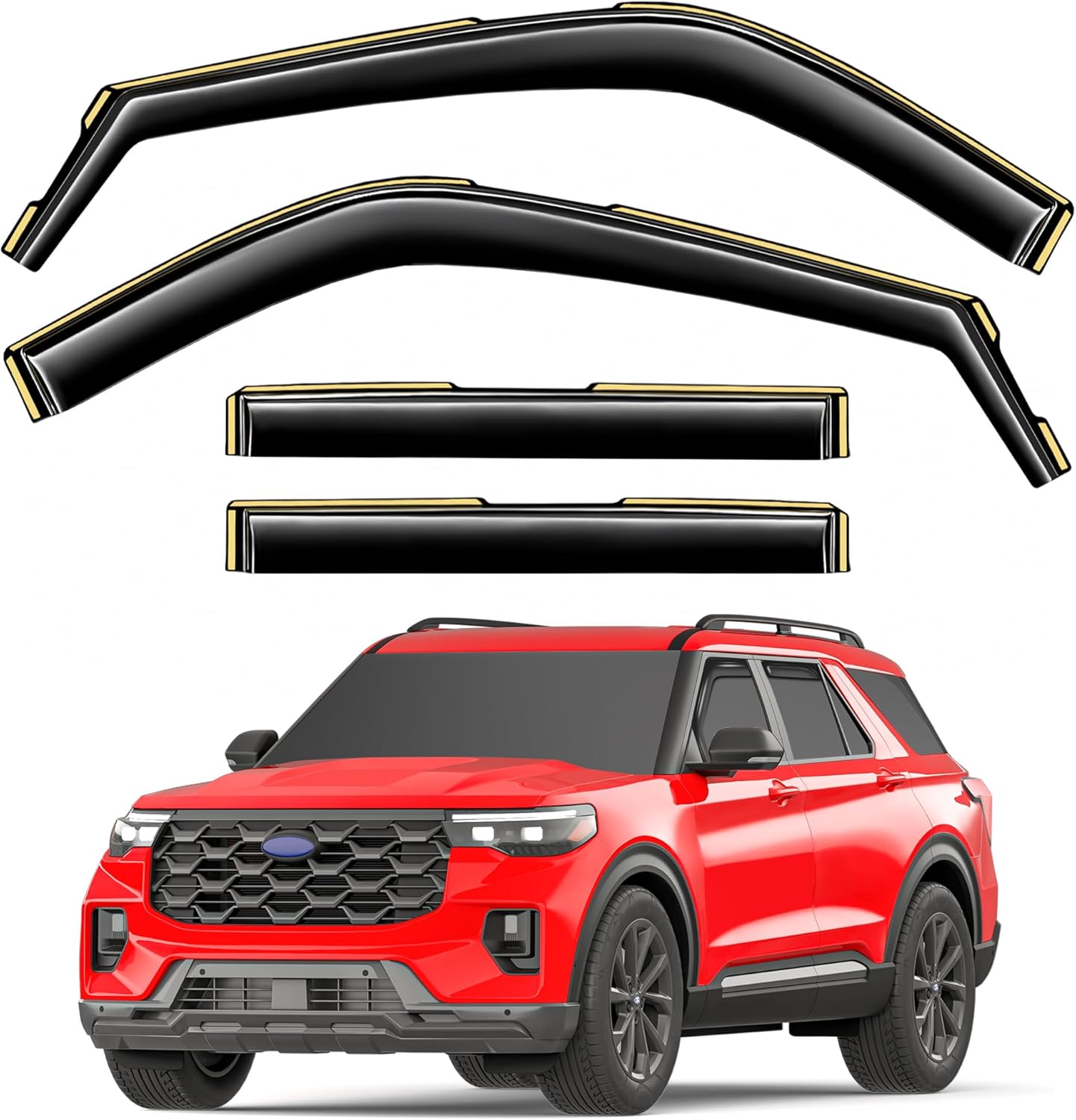 In-Channel Window Rain Guards for Ford Explorer 2020-2025