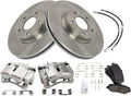 TRQ Front Brake Pad & Rotor Kit Ceramic Compatible with 2013-2015