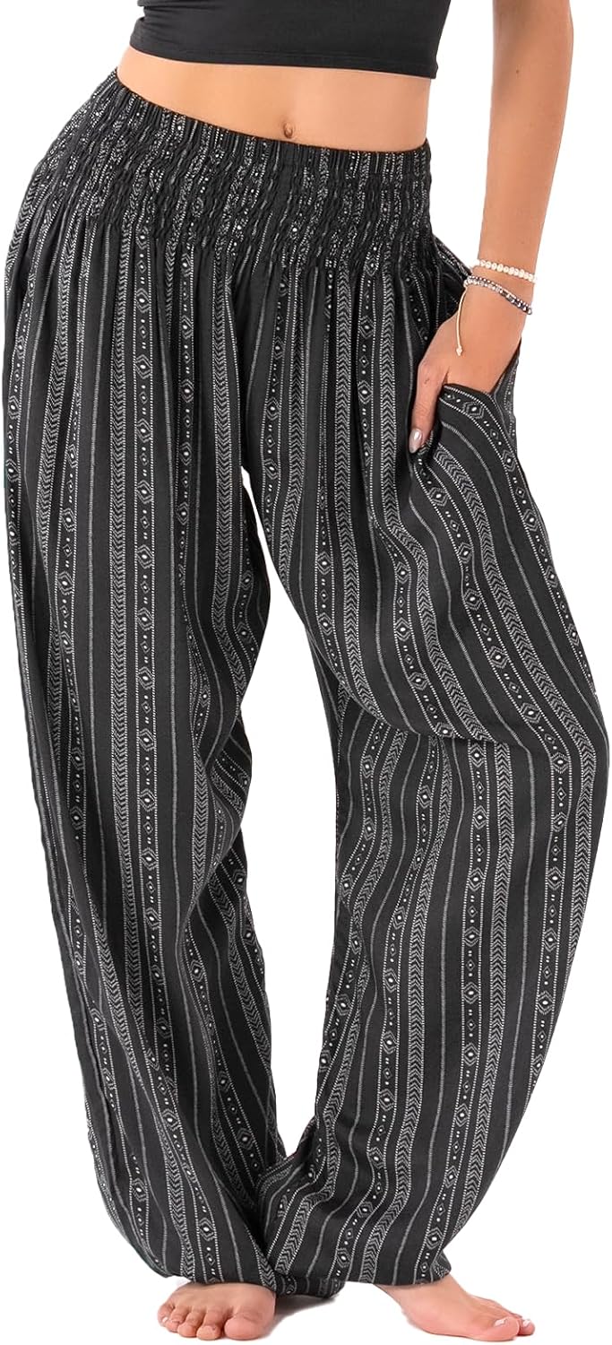 Lotus and Luna Women's Harem Pants for Beach and Lounge Style