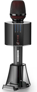 BONAOK Karaoke Microphone Portable Wireless Rechargeable Bluetooth Mic