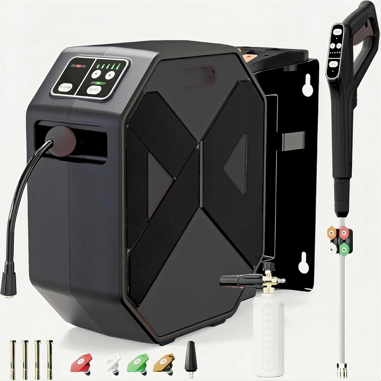 Powerful 5000 MAX-PSI Wall Mounted Pressure Washer for Cleaning