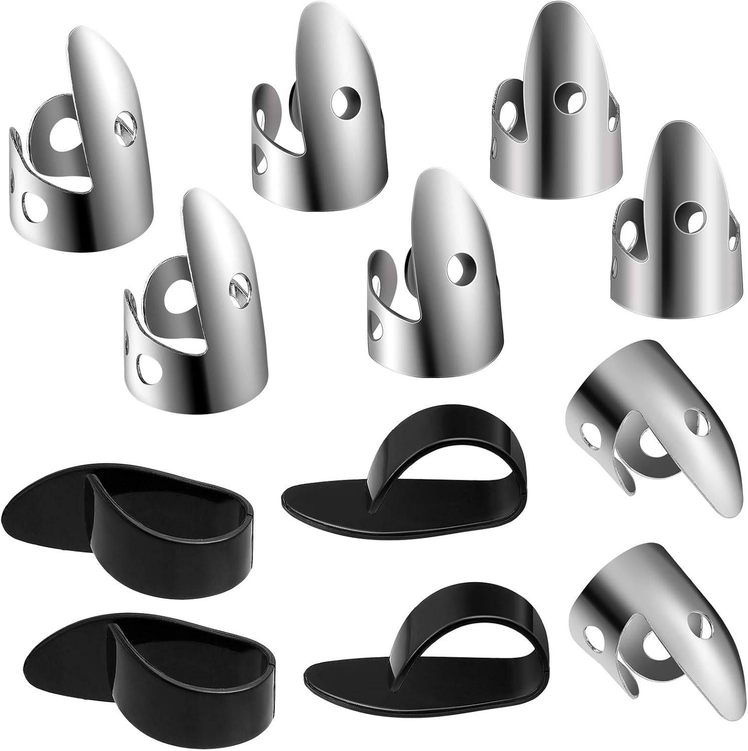 Adjustable Steel Finger Picks Set for Guitar