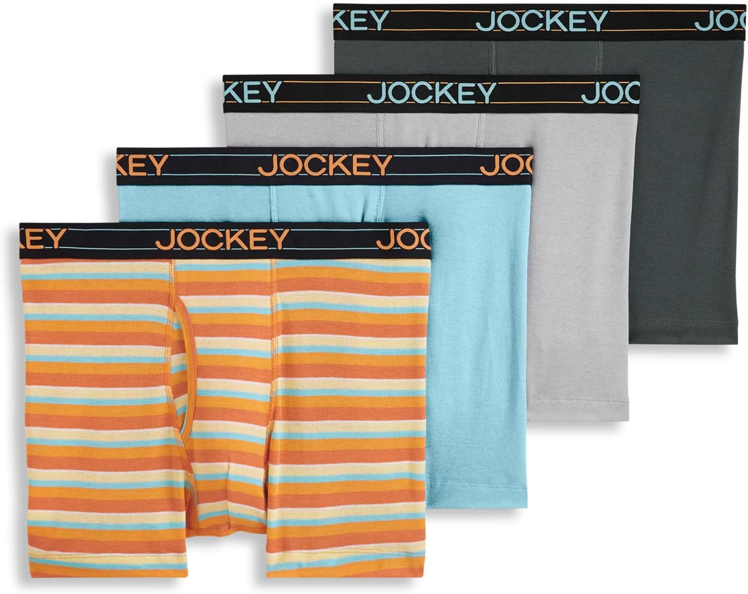 Jockey Men's Lightweight Cotton Blend 5in Boxer Briefs - 4 Pack