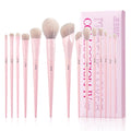 Jessup Pink Makeup Brushes Set 14Pcs - Soft Vegan Brushes for Flawless