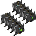 NineLeaf Compatible TZe-334 10PK Gold on Black 12mm Label Tape