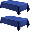 2 Pack Rectangle Tablecloth 60x120 in Royal Blue - Water Resistant