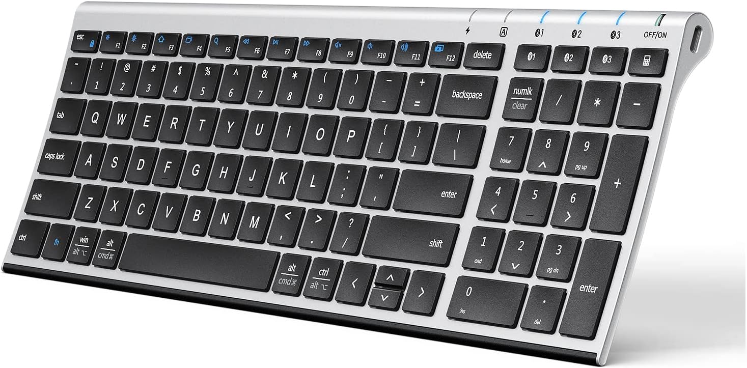 iClever BK10 Bluetooth Keyboard: Ergonomic Wireless Design
