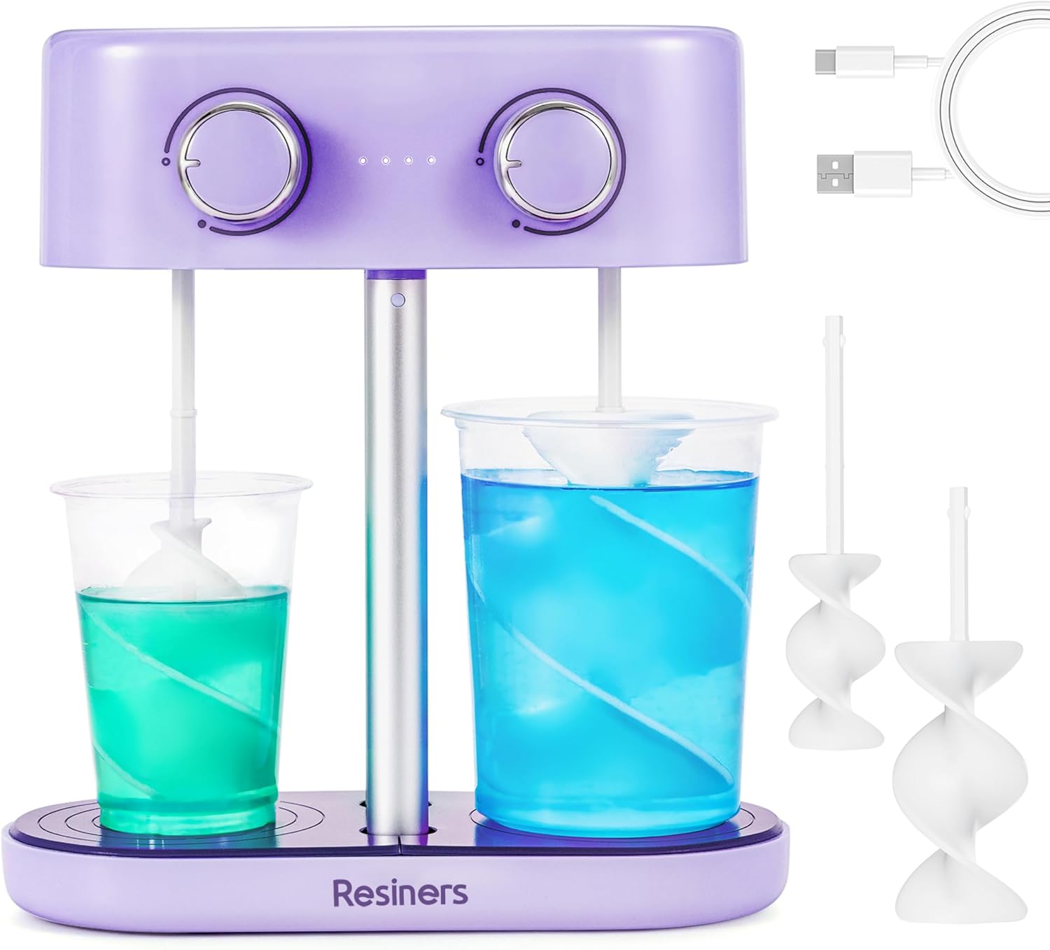 Dual-Head Resin Mixer for Effortless Mixing and Creativity