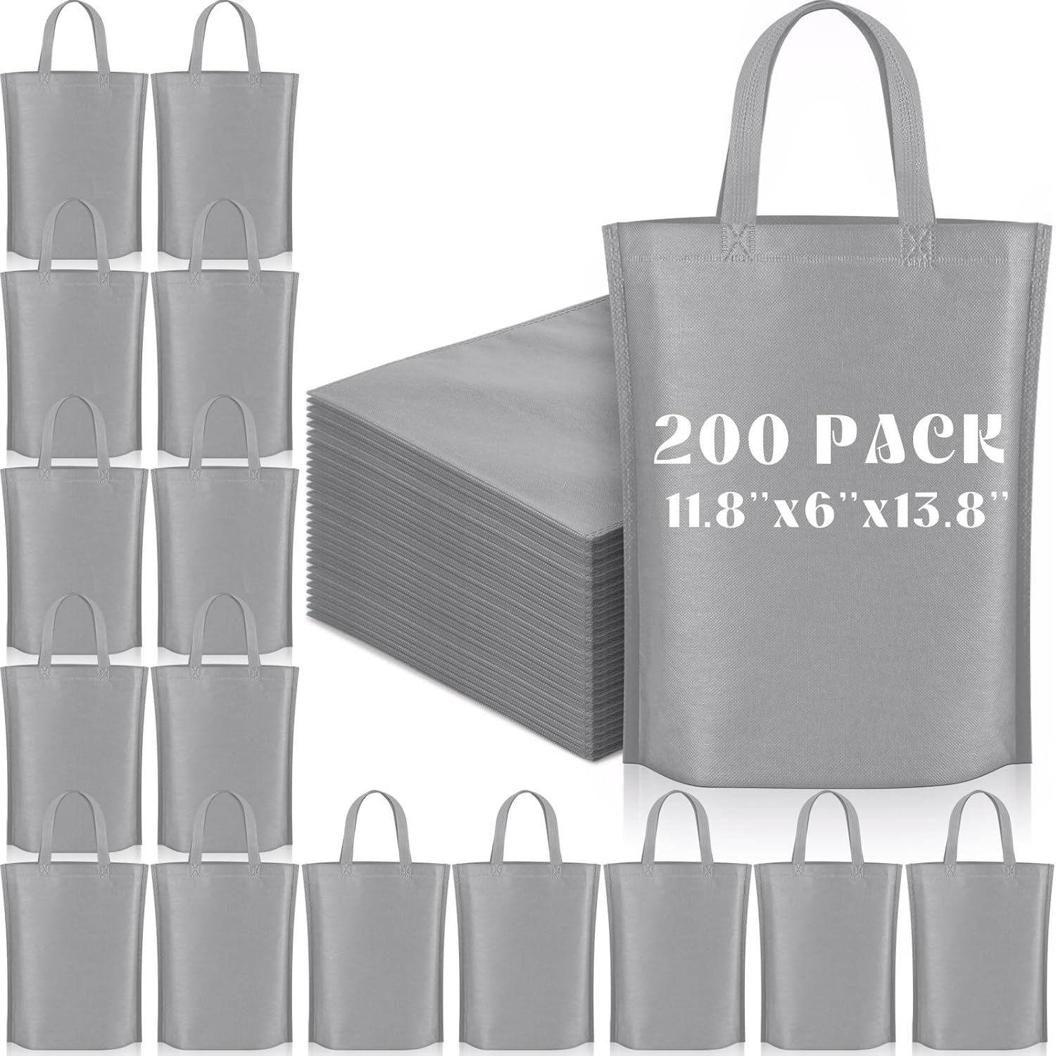 Windyun Reusable Grocery Bags Large Non Woven Shopping Bags